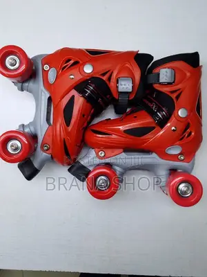 Adjustable Kids' Quad Roller Skates – Red