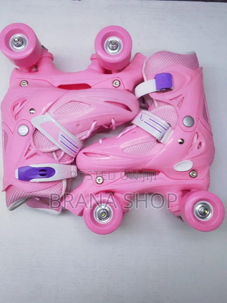 Adjustable Kids' Quad Roller Skates – Pink