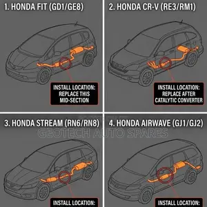 Honda Fit, Cr-V, Stream, Airwave Catalytic Converters Mufflers