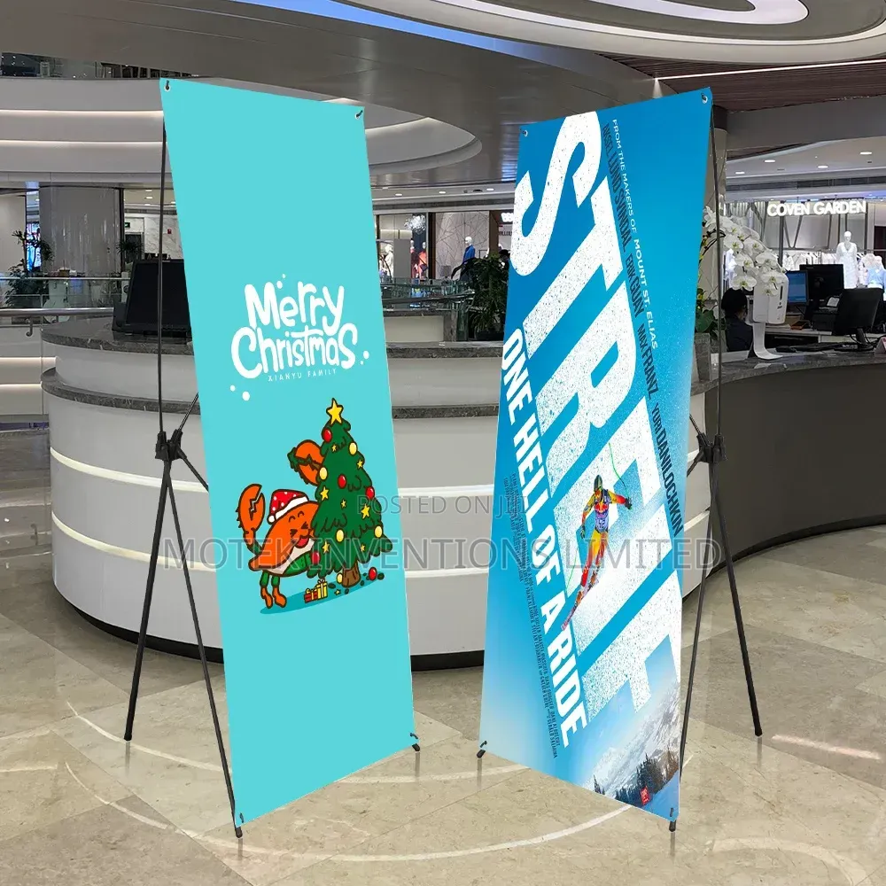 Portable Pole-Mounted Aluminum X Stand Adjustable Display