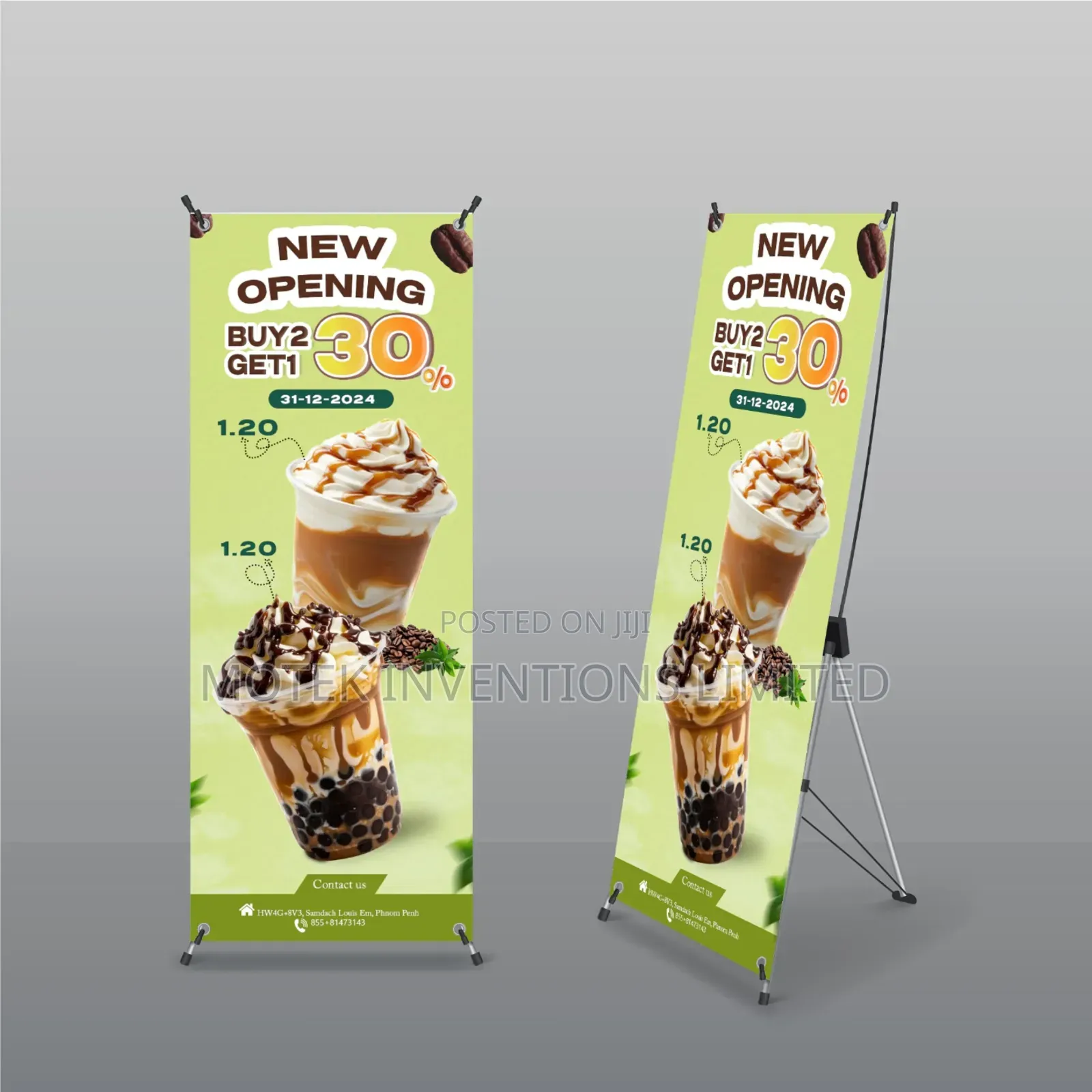 Portable Pole-Mounted Aluminum X Stand Adjustable Display
