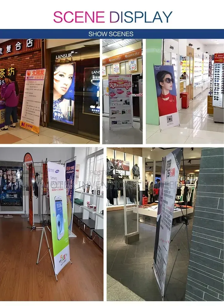 Portable Pole-Mounted Aluminum X Stand Adjustable Display