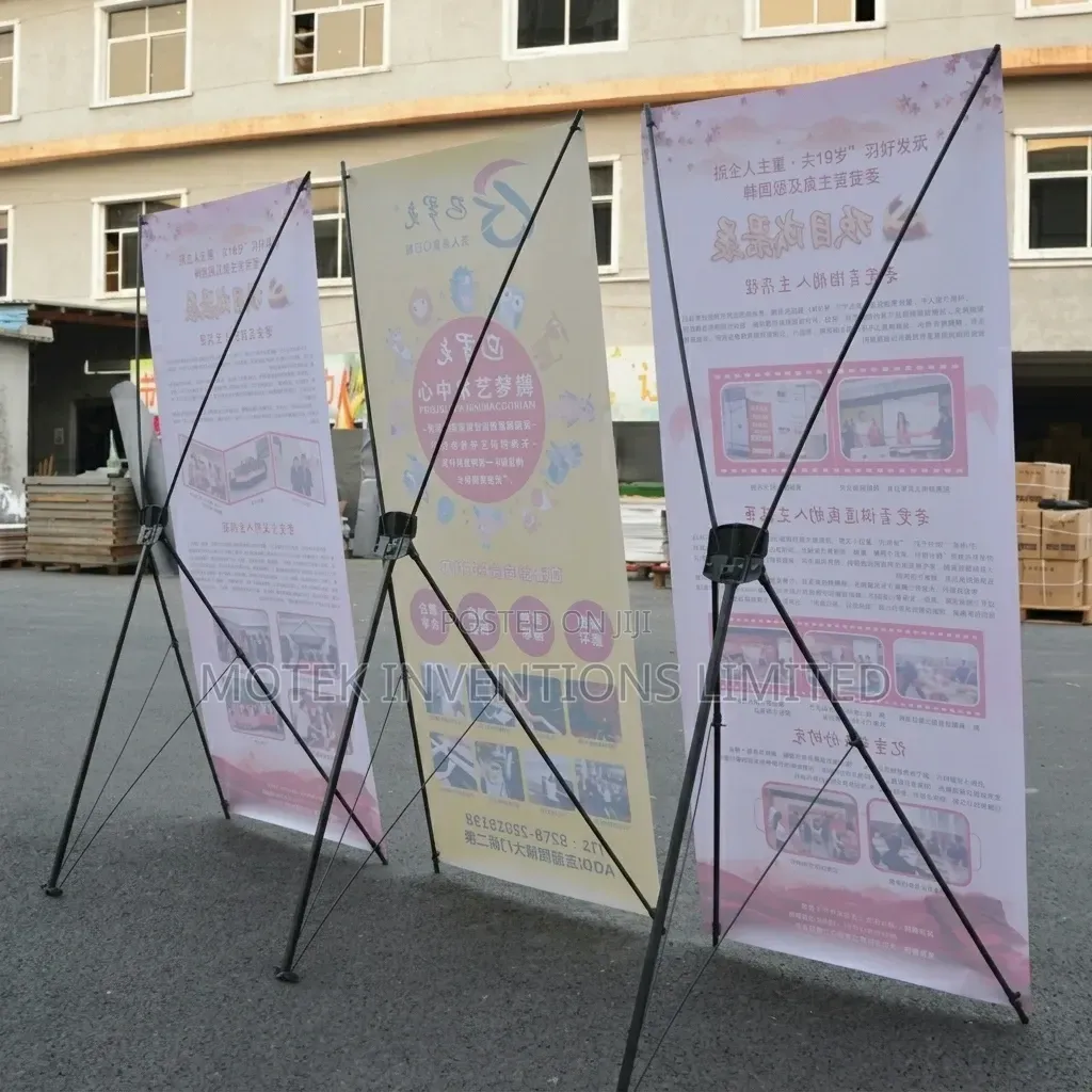 Portable Pole-Mounted Aluminum X Stand Adjustable Display