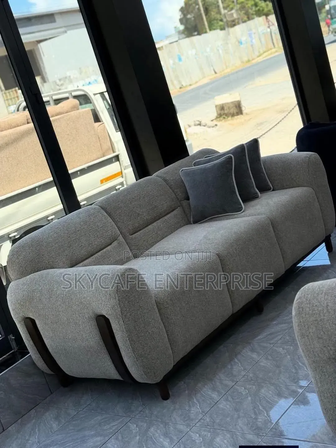 3seater Spring Cushioned Sofa