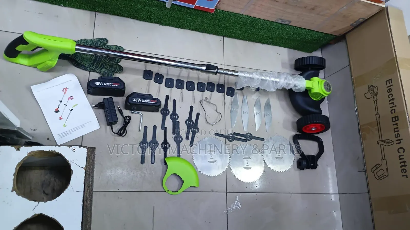 48V Cordless Brush Cutter – Multi-Function Grass Trimmer