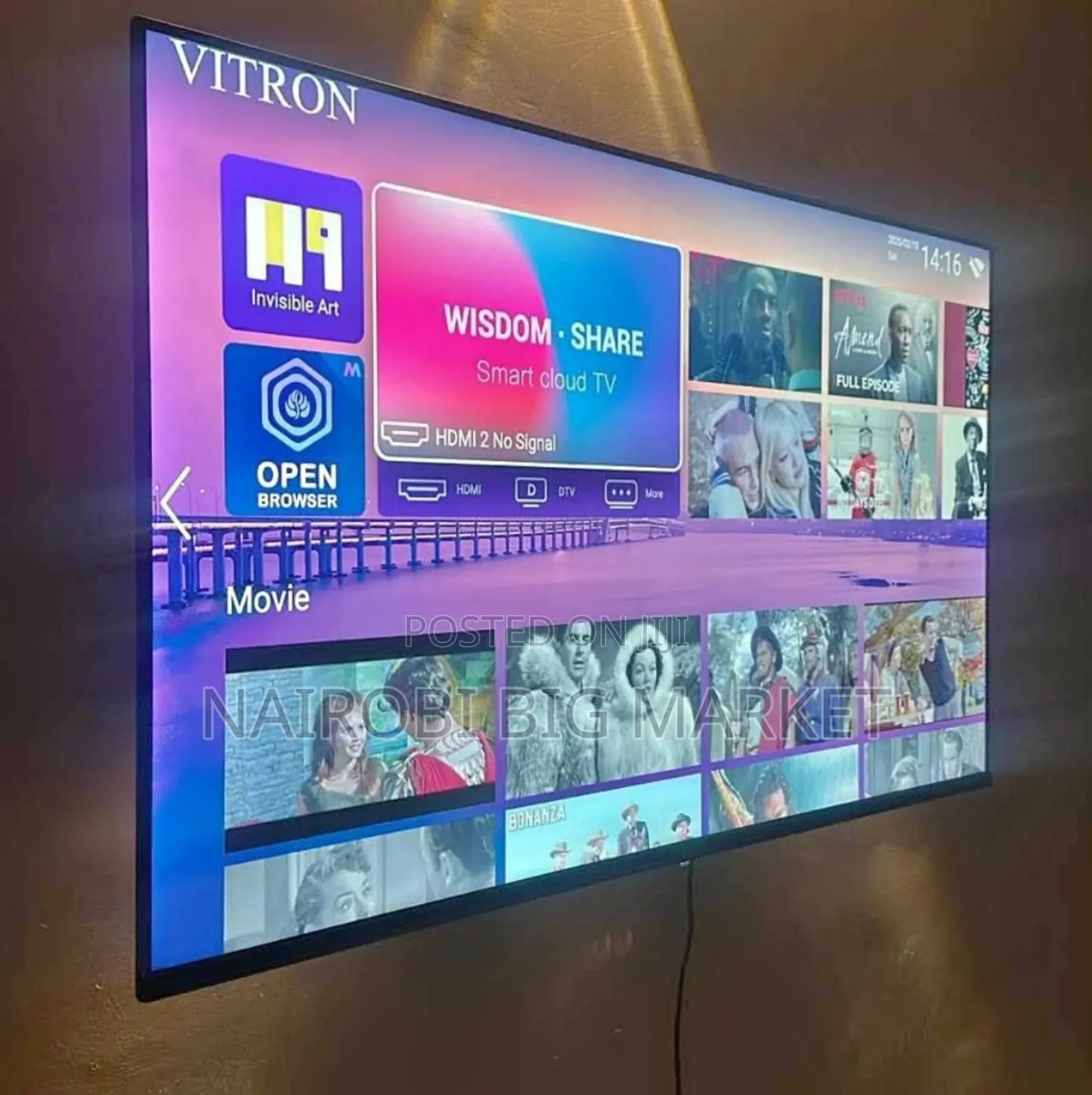 Vitron 50" Smart TV – Excellent Condition With YouTube Netflix
