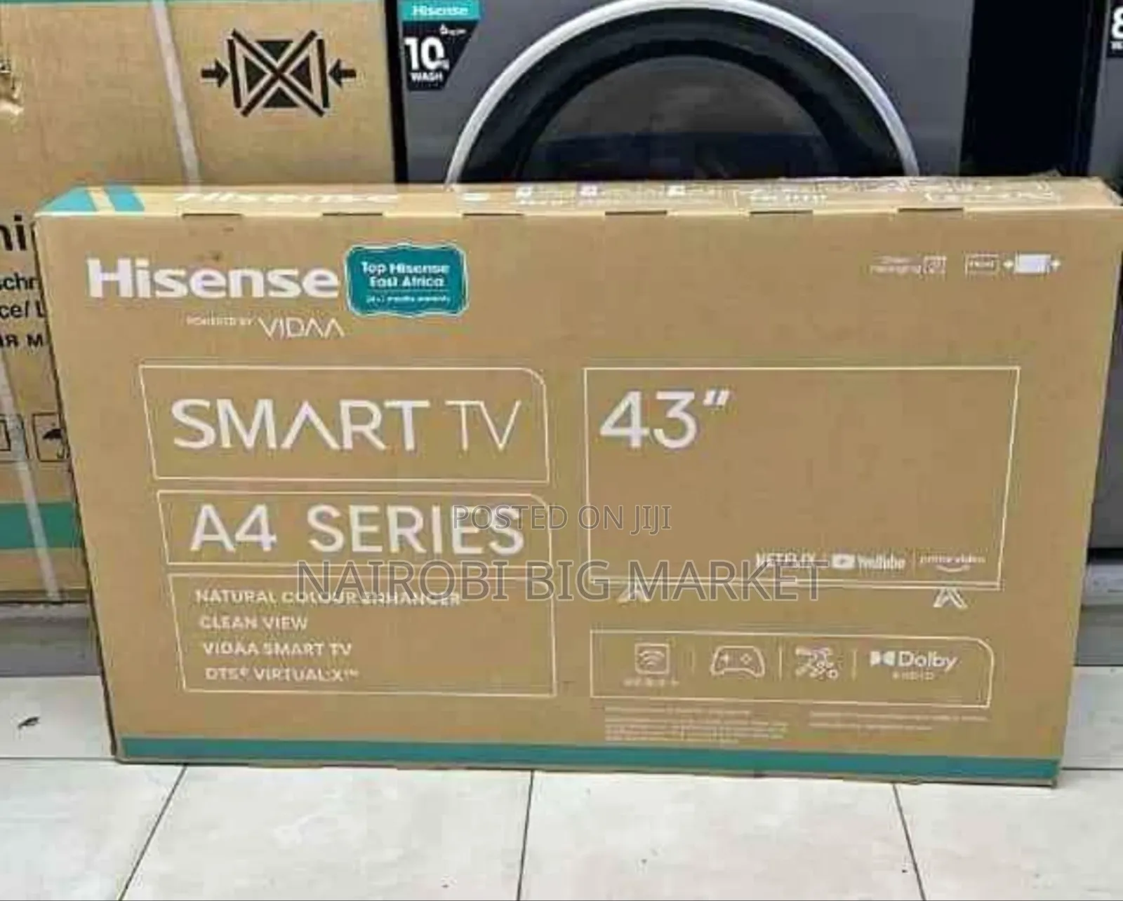 Hisense 43-Inch VIDAA Smart TV (A4 Series) - Netflix YouTube Ready