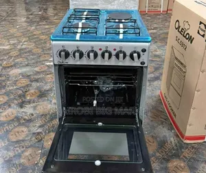 New Model Silver Olelon Free Standing 3 Gas Burner +1 Electric Cooker