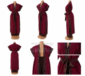 Long Satin Kimono Robe