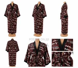 Long Satin Kimono Robe