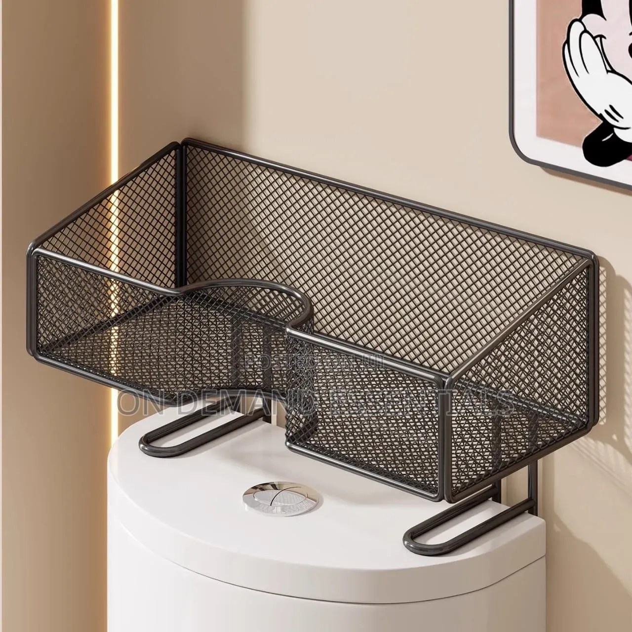 Heavy Duty Over the Toilet Metallic Mesh Over-the-Toilet Storage Rack