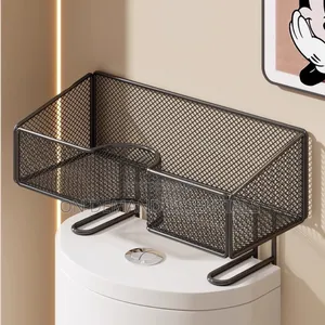 Heavy Duty Over the Toilet Metallic Mesh Over-the-Toilet Storage Rack