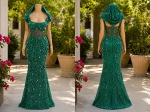 Elegant Emerald Green Mermaid Gown – Sparkling Evening Dress