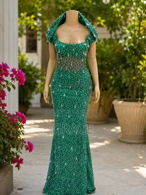 Elegant Emerald Green Mermaid Gown – Sparkling Evening Dress
