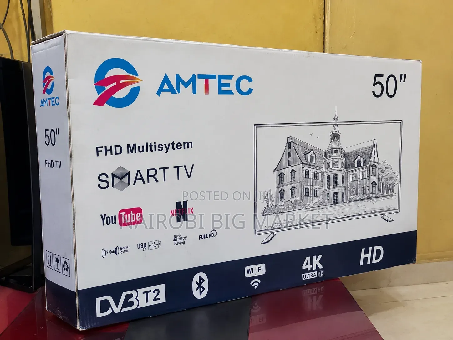 Amtec 50" Smart Android Frameless Bluetooth Available