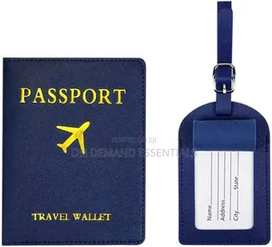 Passport Holder With a Matching Luggage Tag (Travel Set)