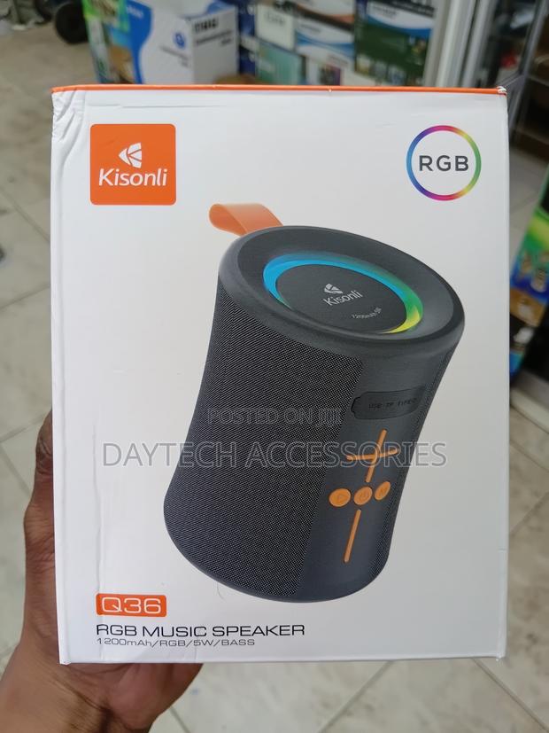Kisonlii Portable Bluetooth Speaker Q36 With RGB Light. - thumbnail 3