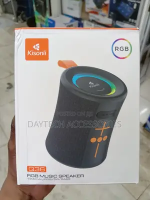 Kisonli Q36 Wireless RGB Portable Bluetooth Speaker - Black