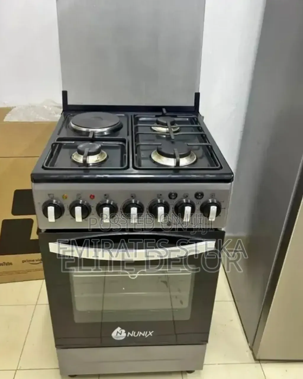 Nunix New Model 50*55 Standing Cooker 3+1 With Gas Oven.