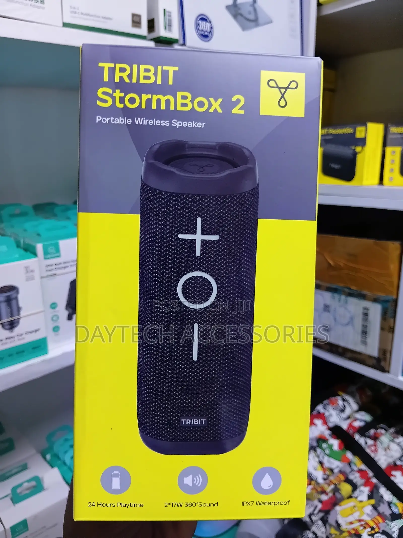 The Tribit StormBox 2 34W Portable Wireless Bluetooth Speaker.