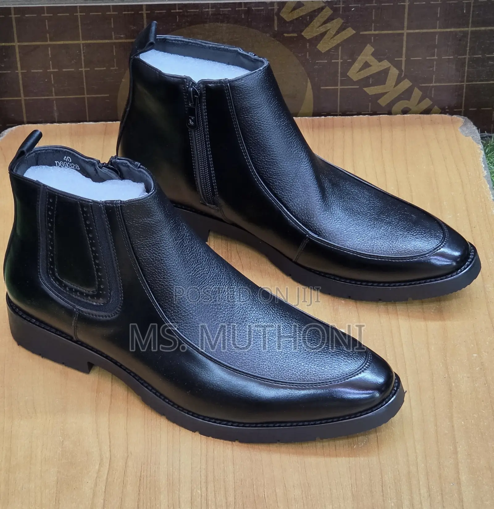 Men’s Slip on Leather Official / Casual Bootams Size 40-45