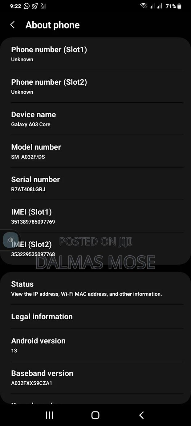 Samsung Galaxy A03 Core 32 GB Black - thumbnail 3