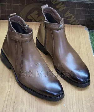 Premium Stylish Men's Official Leather Ankle Boots Size 40-45