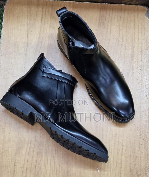 Premium Stylish Men's Official Leather Ankle Boots Size 40-45 - thumbnail 3