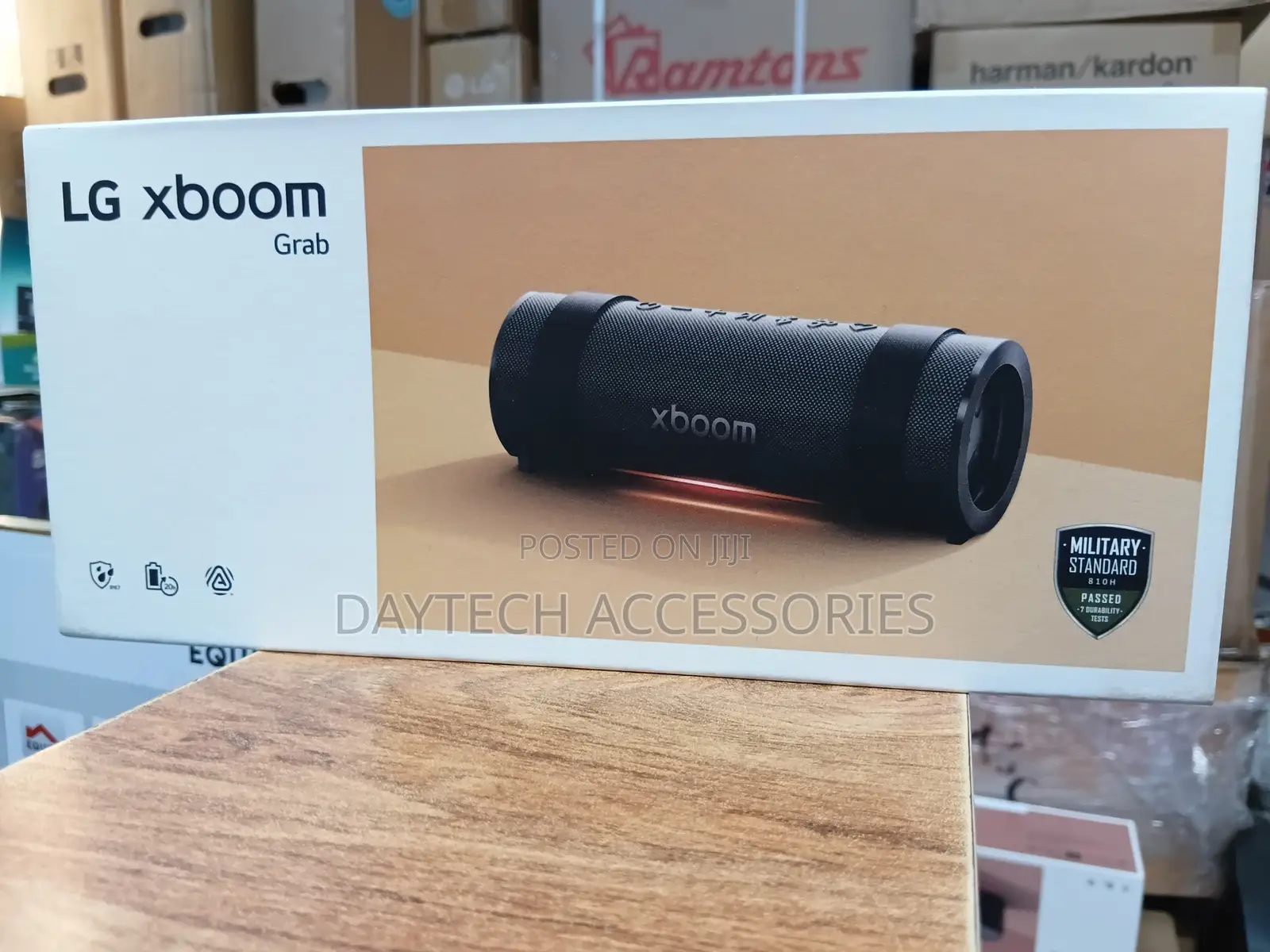 LG Xboom Grab by will.i.am Portable Bluetooth Speaker.