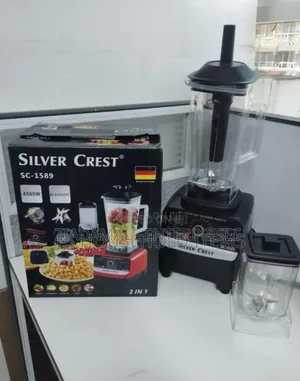 Colour Red Commer Silver Crest Blender. Commercial.