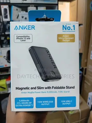 The Anker 322 MagGo (5,000mAh) Magnetic Wireless Portable Powerbank.