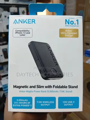 The Anker 322 MagGo (5,000mAh) Magnetic Wireless Portable Powerbank.
