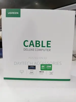 The UGREEN 25-Meter Active Fiber Optic HDMI Male-to-Male Cable.