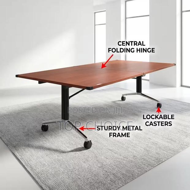 Foldable Conference Table , Boardroom Office Desk - thumbnail 2
