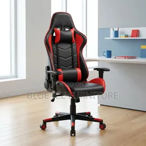 Gaming Chair With Headrest and Lumbar Support | Red Black