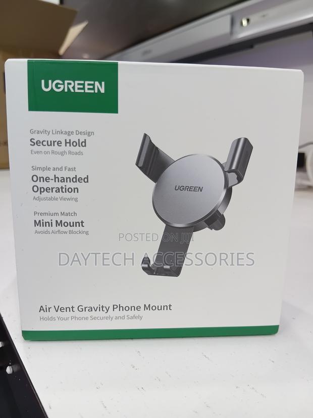 The Ugreen Air Vent Gravity Phone Mount Holder - Gray - thumbnail 2