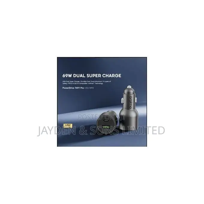 Oraimo PowerDrive 7691 Pro OCC-7691D 69W Dual Car Charger