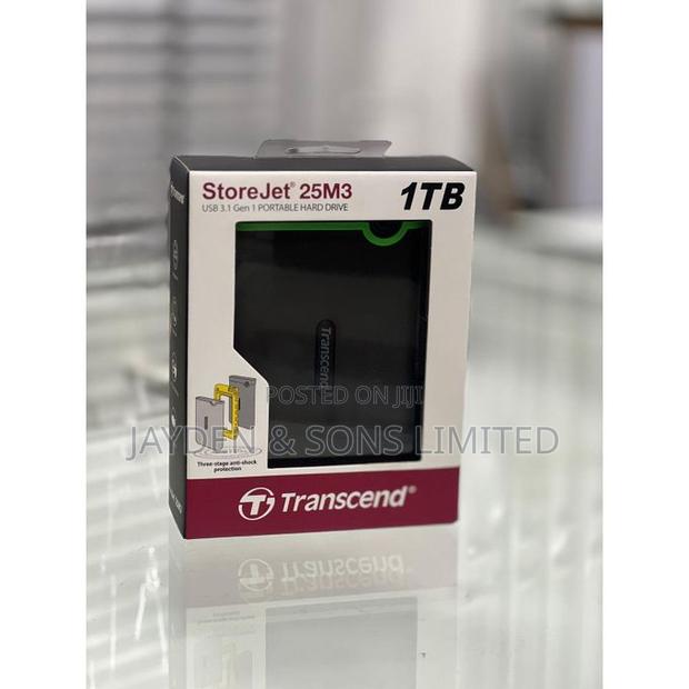 Transcend StoreJet 25M3 1TB Portable External Hard Drive – USB 3.1