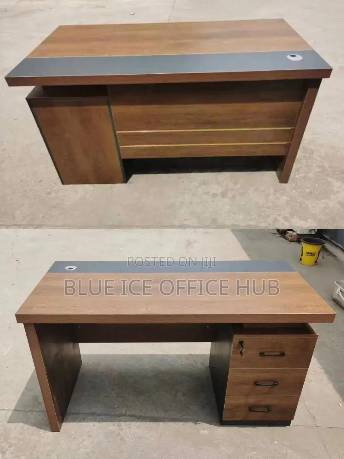 Wooden Office Desk With Lockable Storage