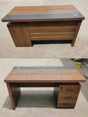 Wooden Office Desk With Lockable Storage