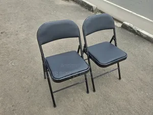 Black Padded Metal Folding Chair