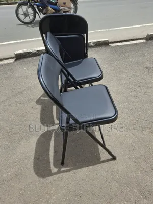Black Padded Metal Folding Chair