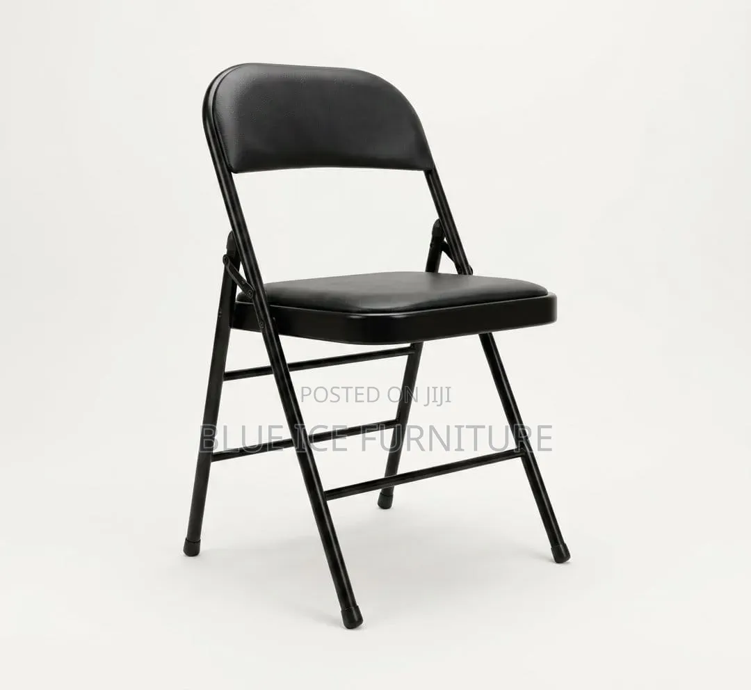 Black Padded Metal Folding Chair