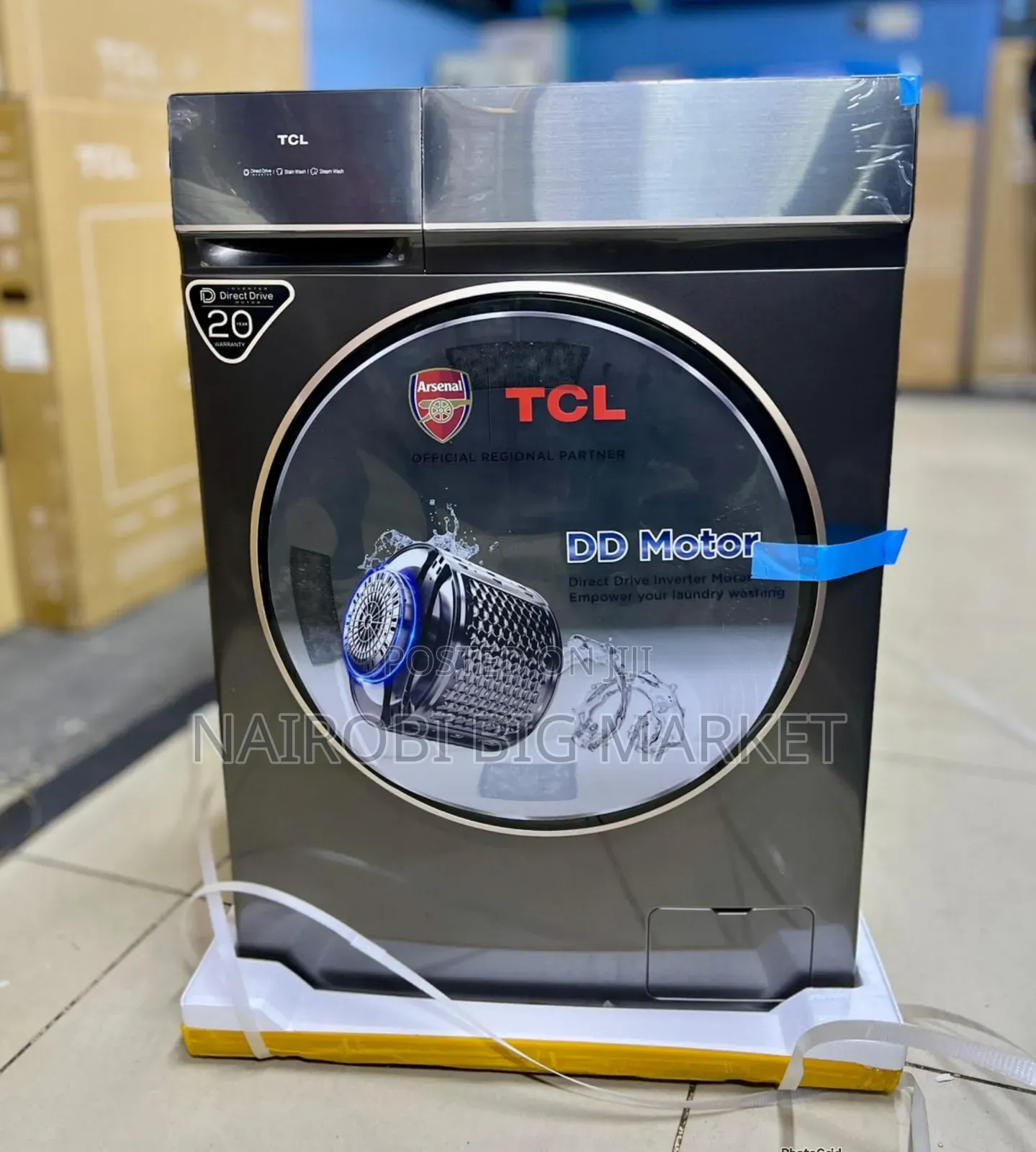 TCL Washing Machine Front 9 Kg Wash and Spin Touch Screen