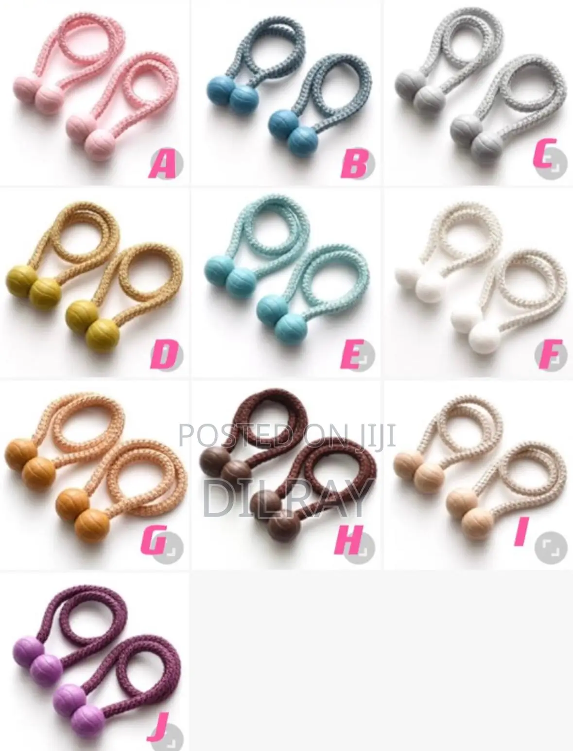 Grey Curtain Holders