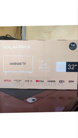 Solarmax TV,32" Smart Android  Framless TV