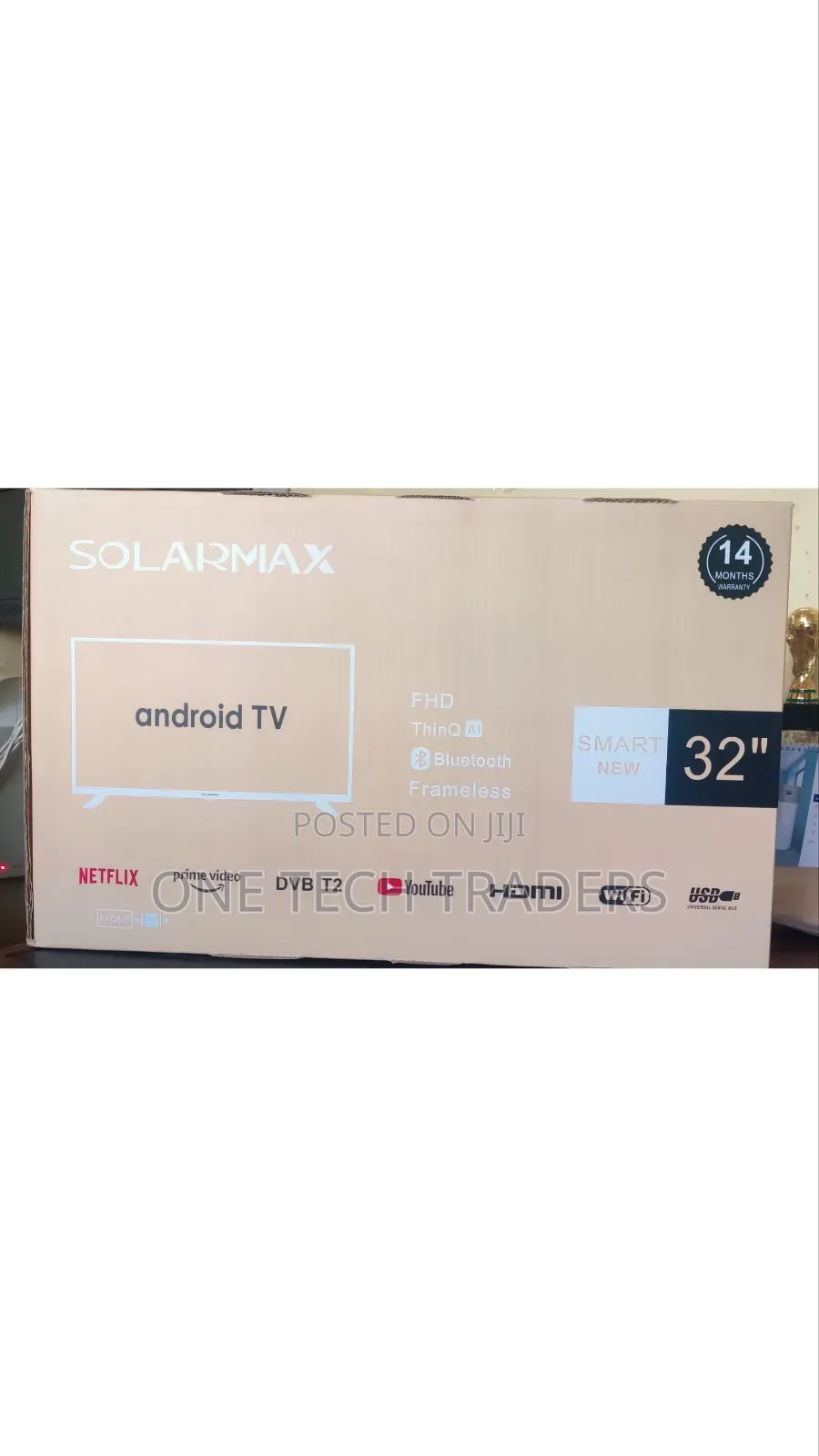 Solarmax TV,32" Smart Android  Framless TV