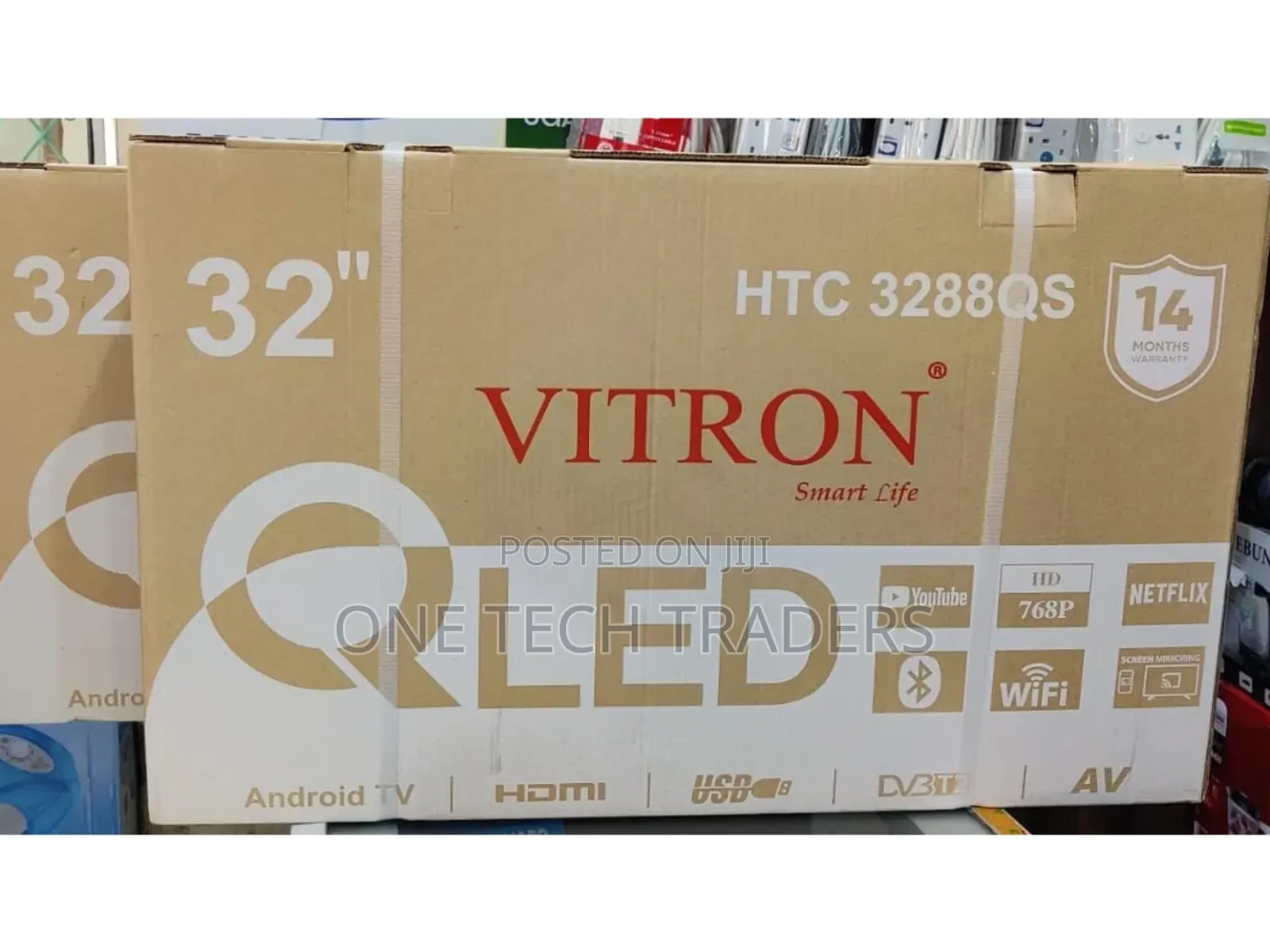 Vitron 32" QLED  Smart Android Frameless With Bluetooth