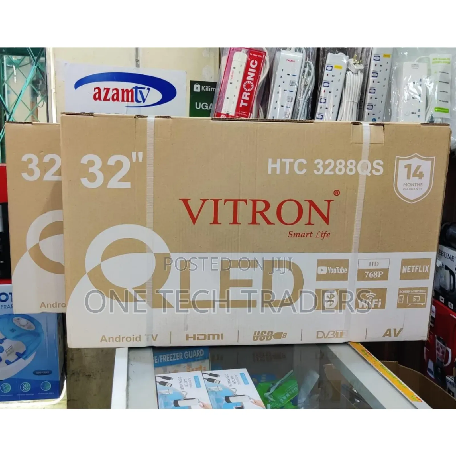 Vitron 32" QLED  Smart Android Frameless With Bluetooth