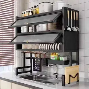 Double Over the Sink Rack With Glass Acrylic Cover